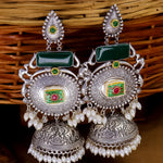 Load image into Gallery viewer, Shilpa Statement  Premium Brass Jhumka With Meenakari
