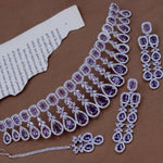 Load image into Gallery viewer, Tanvi AD Choker With Mangtika - Purple
