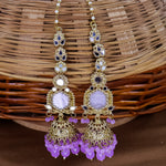 Load image into Gallery viewer, Swati MOP jhumka With long Kaanchain
