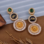 Load image into Gallery viewer, Neha Sabya Designer Earrings - Dark Green
