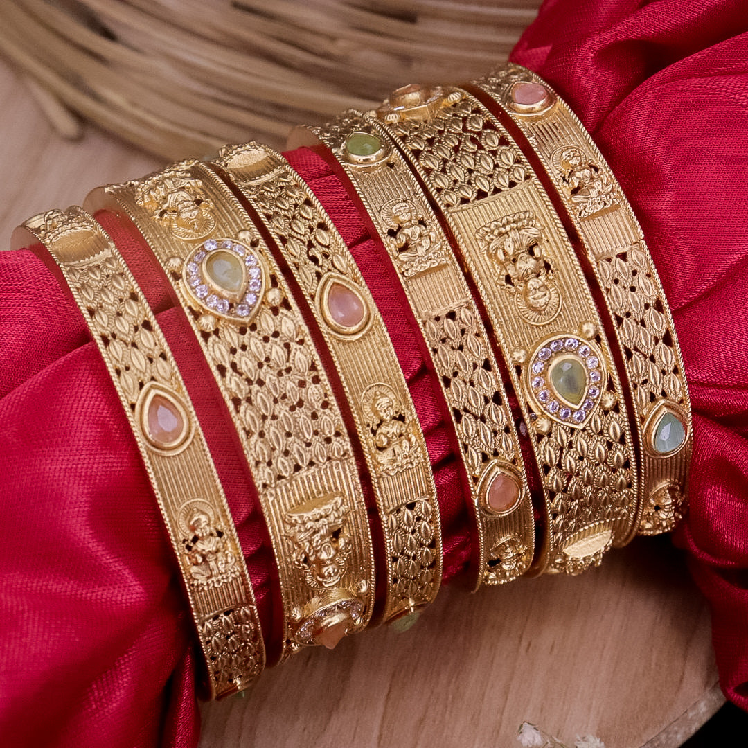 Subhashree Rajwadi Copper Bangles (6 Bangles)