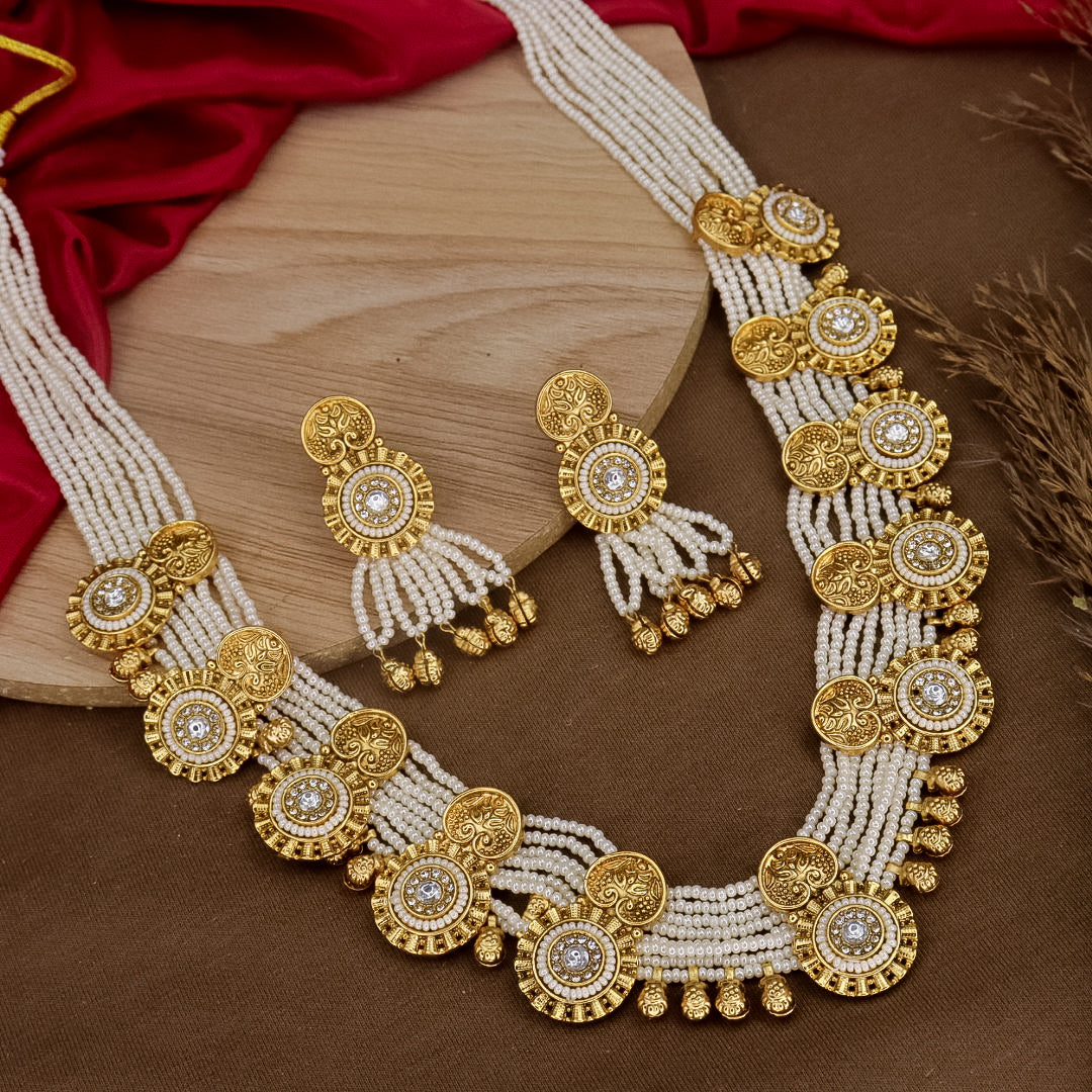 Emilia Moti Long Rajwadi Necklace