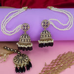 Load image into Gallery viewer, Yema Reverse AD Jhumka With Kaanchain &amp; Teeka
