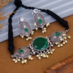 Load image into Gallery viewer, Vanshi Brass Choker With Earrings
