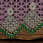 Load image into Gallery viewer, Pragati Chandbali - Dark Green
