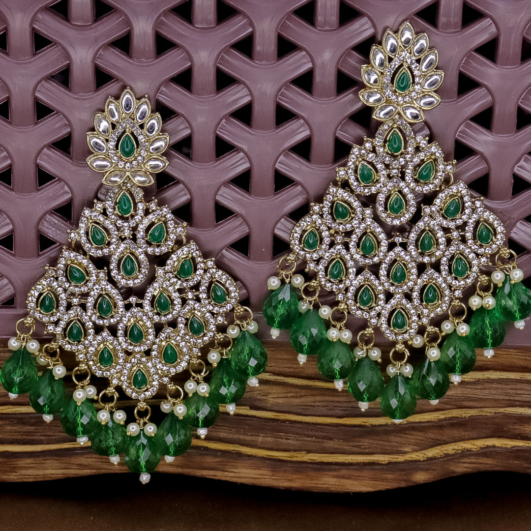 Pragati Chandbali - Dark Green