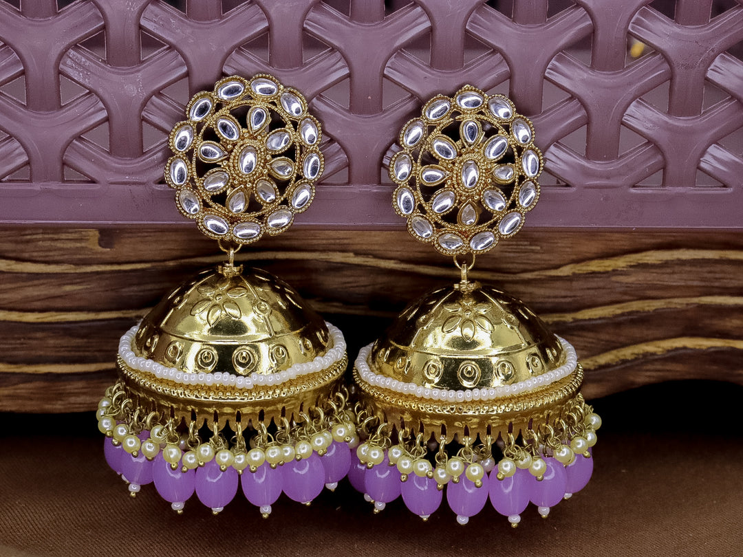 Gulnar Jhumka - Lavender