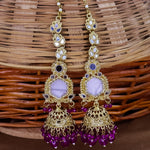 Load image into Gallery viewer, Swati MOP jhumka With long Kaanchain
