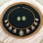 Load image into Gallery viewer, Kajal Hasli Choker Set With Earrings
