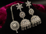 Load image into Gallery viewer, Trayi American Diamond Jhumka With Teeka
