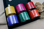 Load image into Gallery viewer, 6 Colour Velvet Bangles Set
