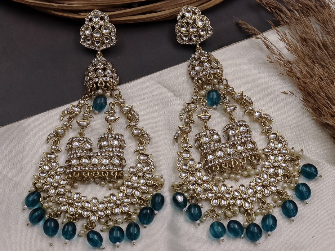 Jhoomar Long Kundan Chandbali