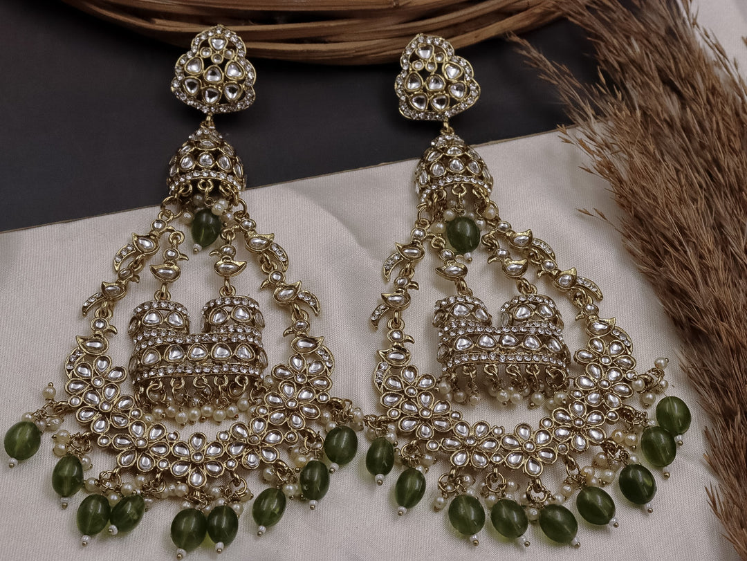 Jhoomar Long Kundan Chandbali