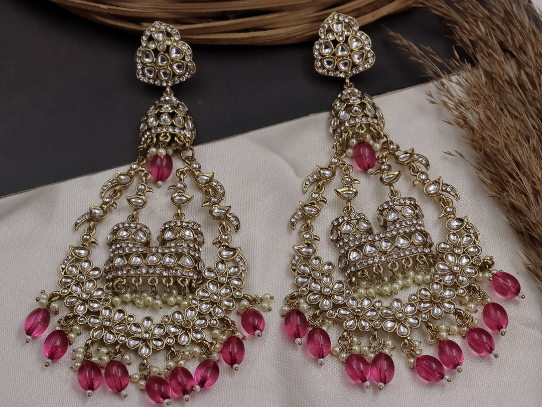 Jhoomar Long Kundan Chandbali