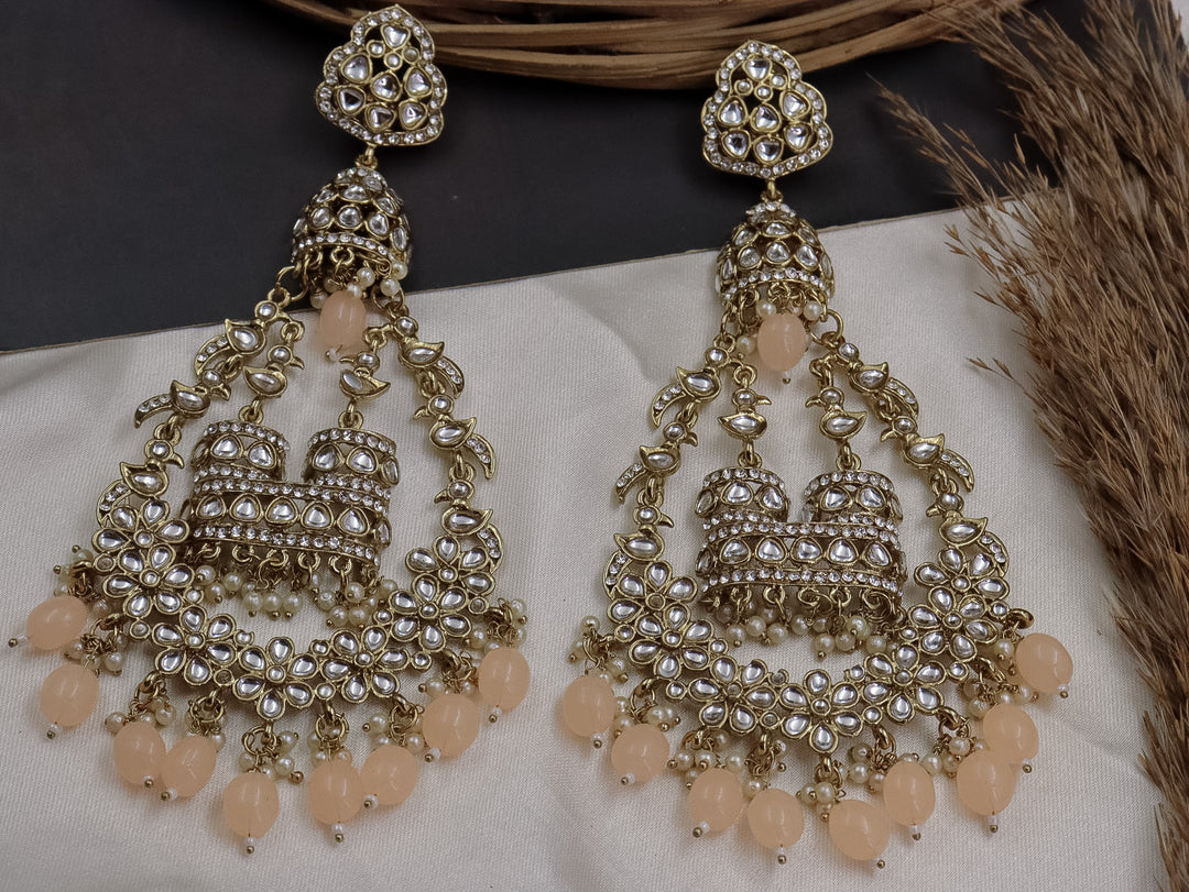 Jhoomar Long Kundan Chandbali