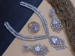 Load image into Gallery viewer, Andrea American Diamond Choker Set With Ring
