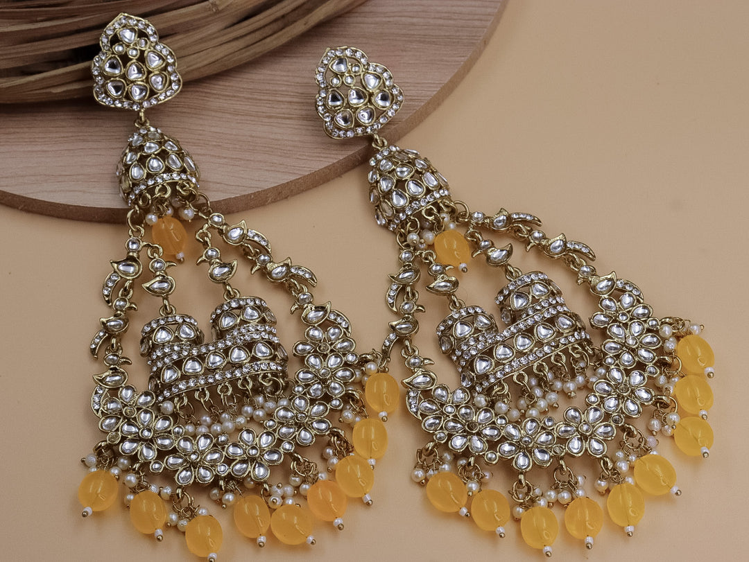 Jhoomar Long Kundan Chandbali