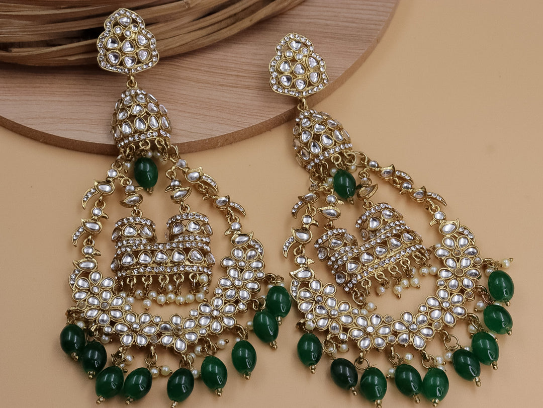 Jhoomar Long Kundan Chandbali