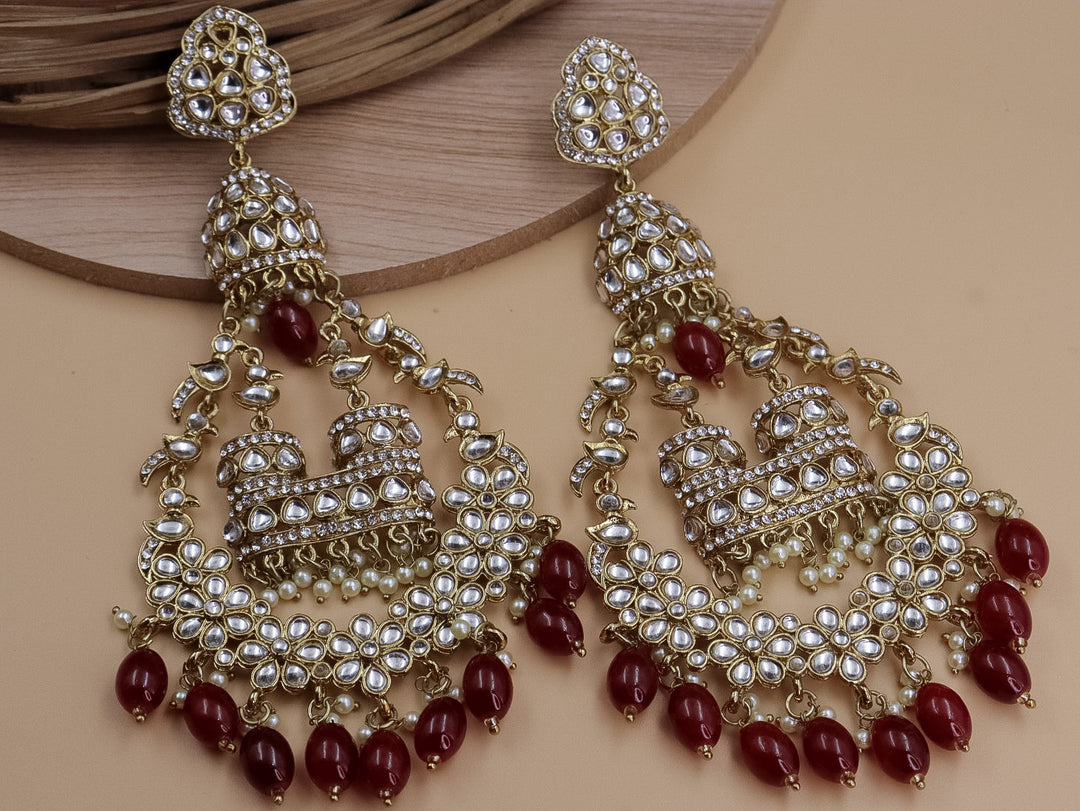 Jhoomar Long Kundan Chandbali