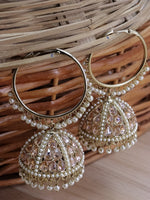 Load image into Gallery viewer, Sejal Reverse AD Hoop Jhumka
