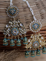 Load image into Gallery viewer, Nancy Meenakari 4 Jhumki Earrings With Kaanchain
