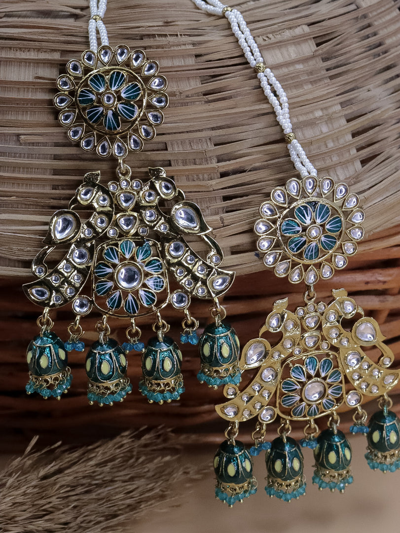 Nancy Meenakari 4 Jhumki Earrings With Kaanchain