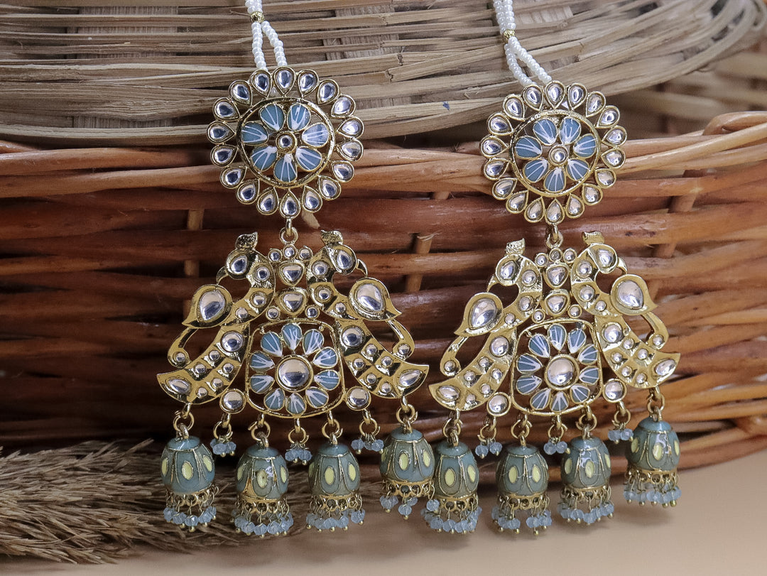 Nancy Meenakari 4 Jhumki Earrings With Kaanchain