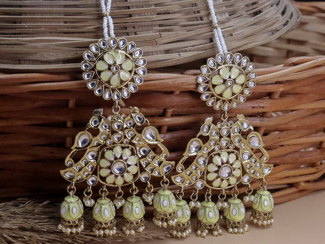 Nancy Meenakari 4 Jhumki Earrings With Kaanchain