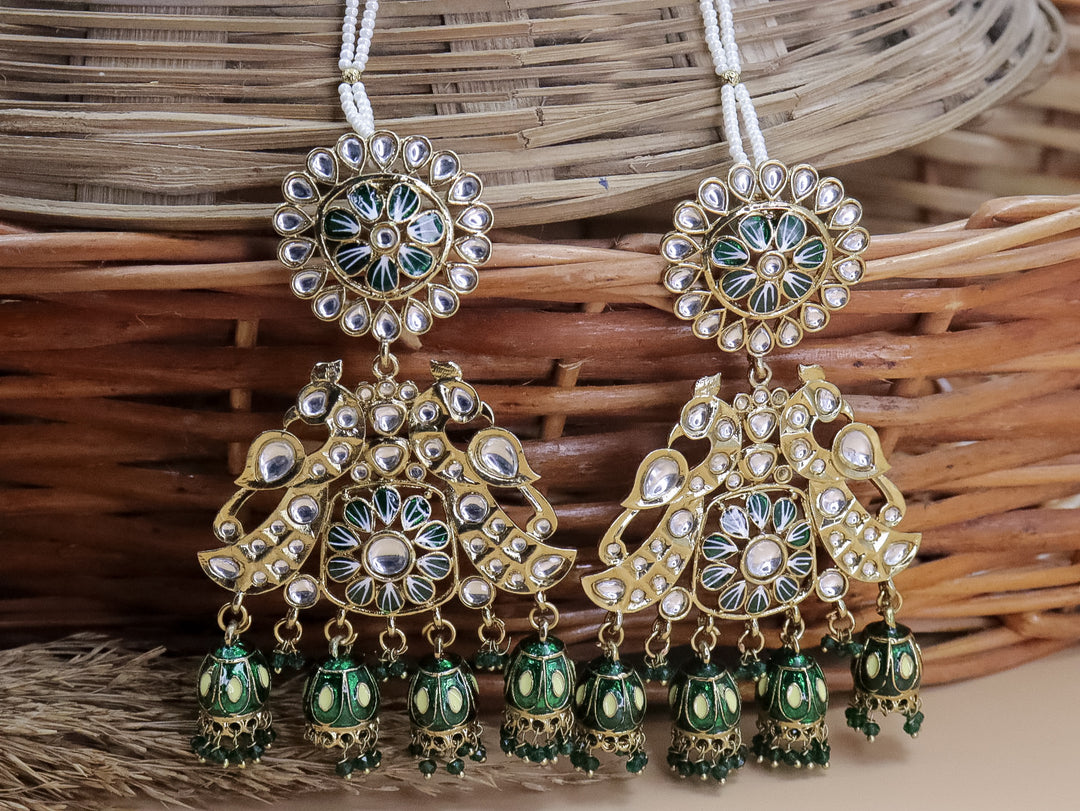 Nancy Meenakari 4 Jhumki Earrings With Kaanchain