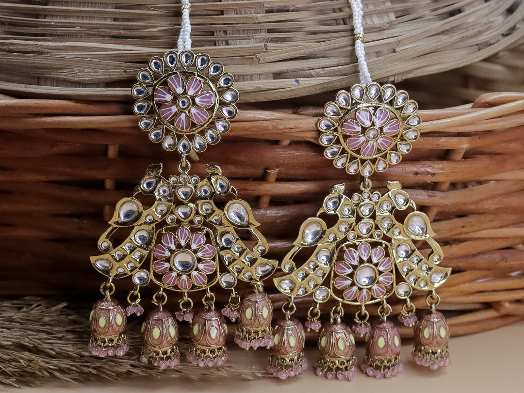 Nancy Meenakari 4 Jhumki Earrings With Kaanchain