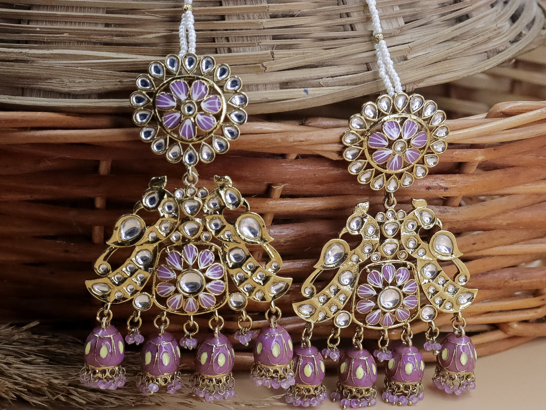 Nancy Meenakari 4 Jhumki Earrings With Kaanchain