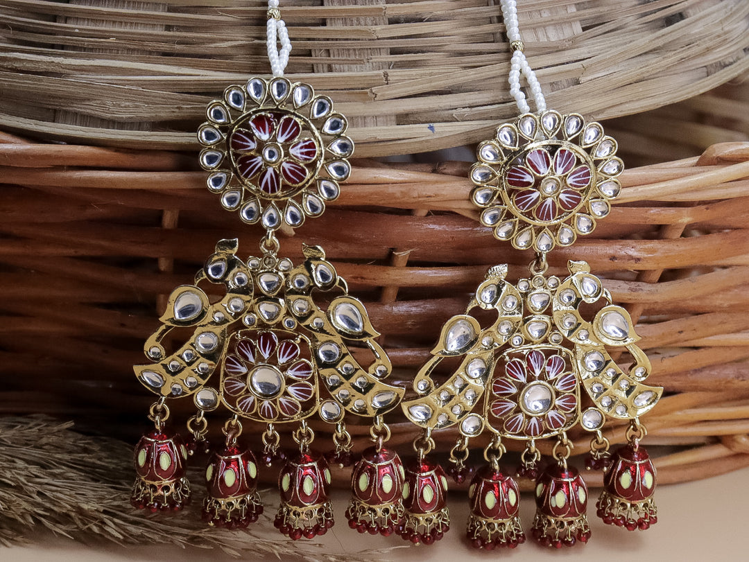 Nancy Meenakari 4 Jhumki Earrings With Kaanchain