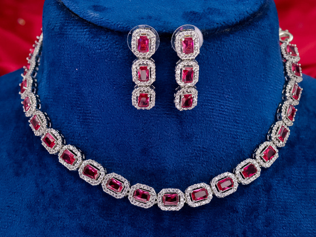 Jaini American Diamond Choker Set