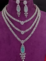 Load image into Gallery viewer, Mishri 3 Layered American Diamond Choker Set
