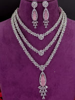 Load image into Gallery viewer, Mishri 3 Layered American Diamond Choker Set
