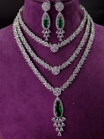 Load image into Gallery viewer, Mishri 3 Layered American Diamond Choker Set
