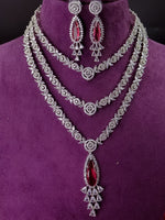 Load image into Gallery viewer, Mishri 3 Layered American Diamond Choker Set
