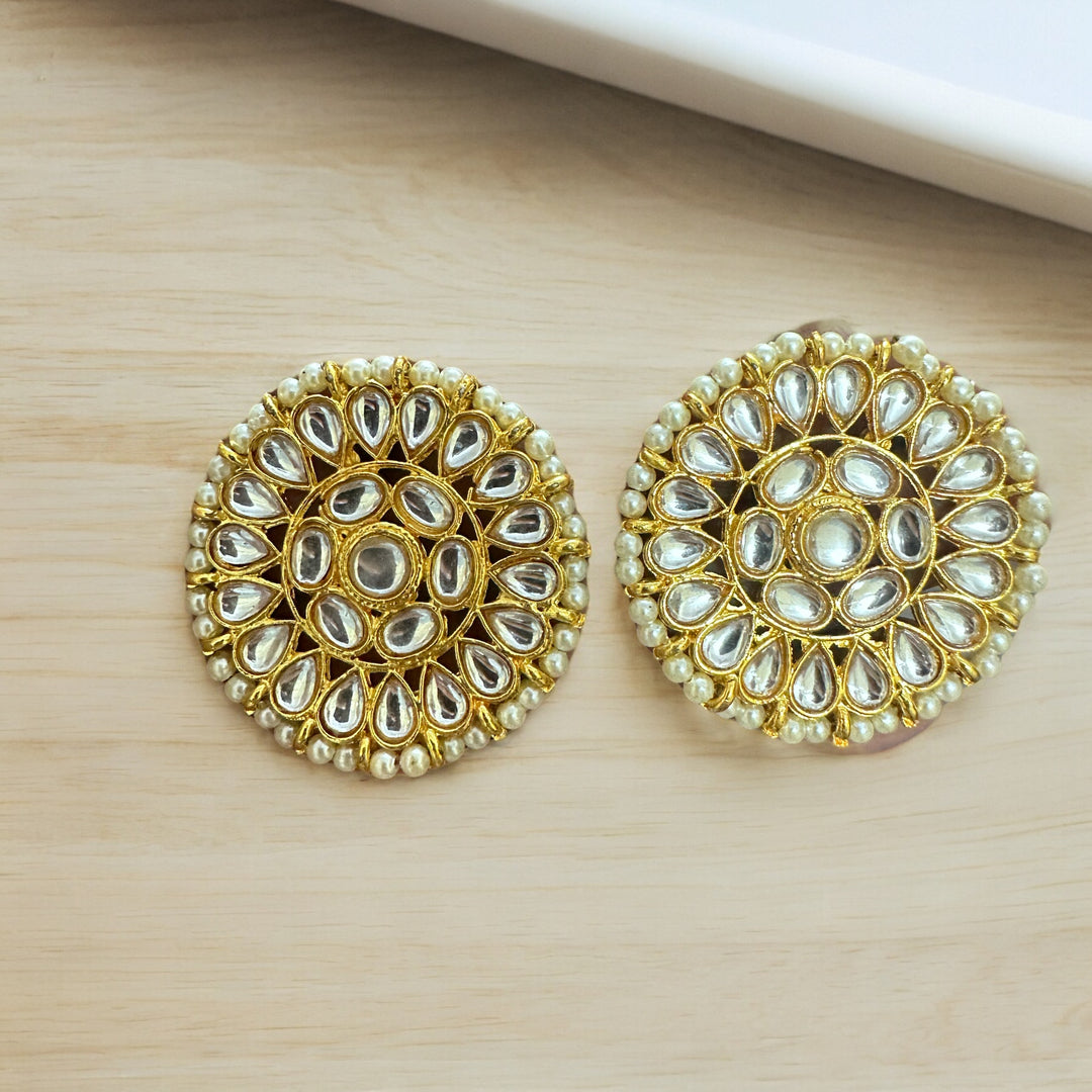 Circle Ethnic Kundan Studs