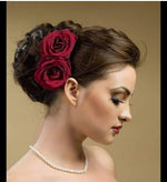 Load image into Gallery viewer, Red Rose Hair Pin (1 Pin)
