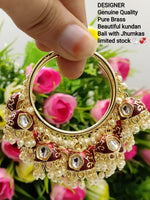 Load image into Gallery viewer, Himani Hoop Jhumka - Red
