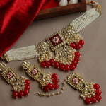 Load image into Gallery viewer, Snehreet Kundan Choker With Teeka
