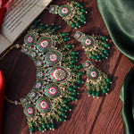 Load image into Gallery viewer, Simar Meenakari Choker - Dark Green
