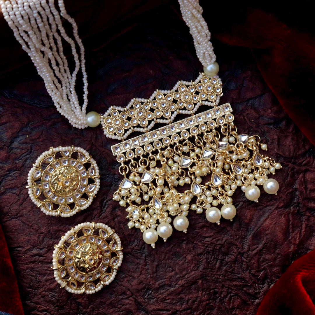 Chandni Long Pearl Set