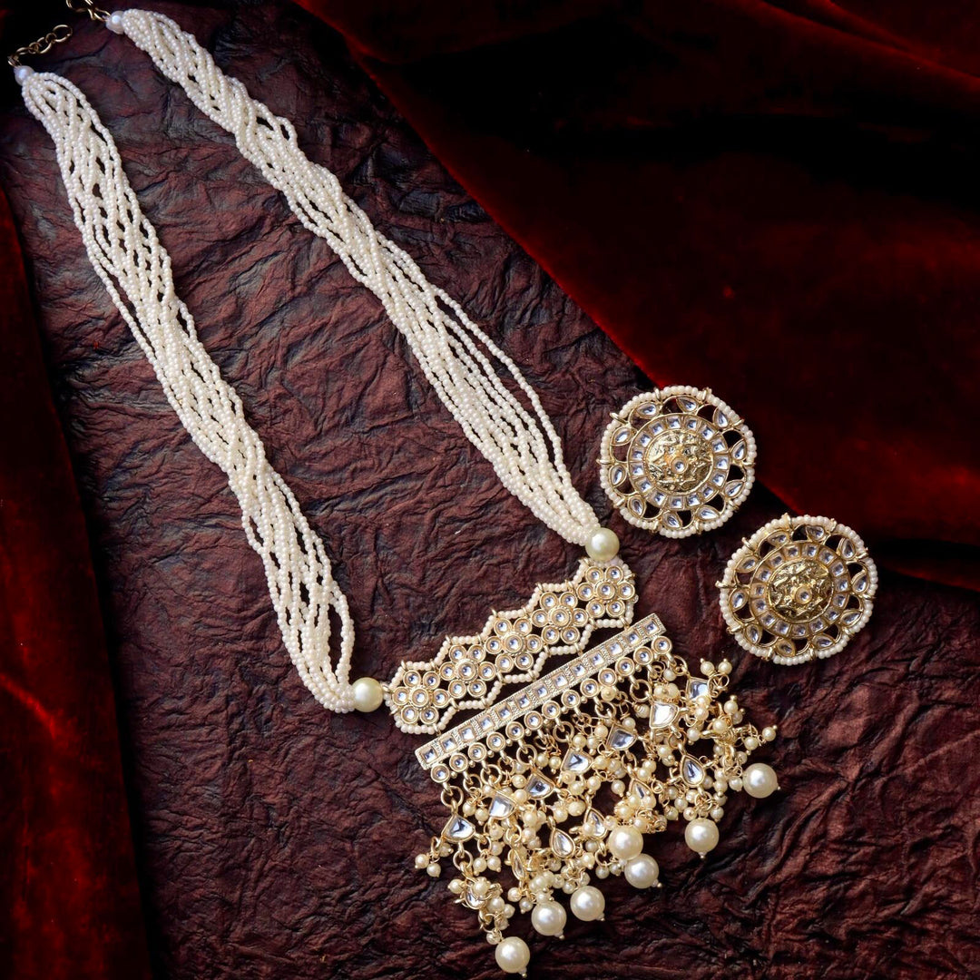 Chandni Long Pearl Set