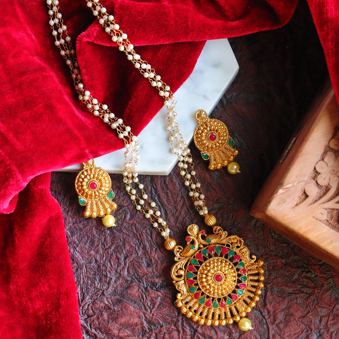 Ankita Long Rajwadi Necklace