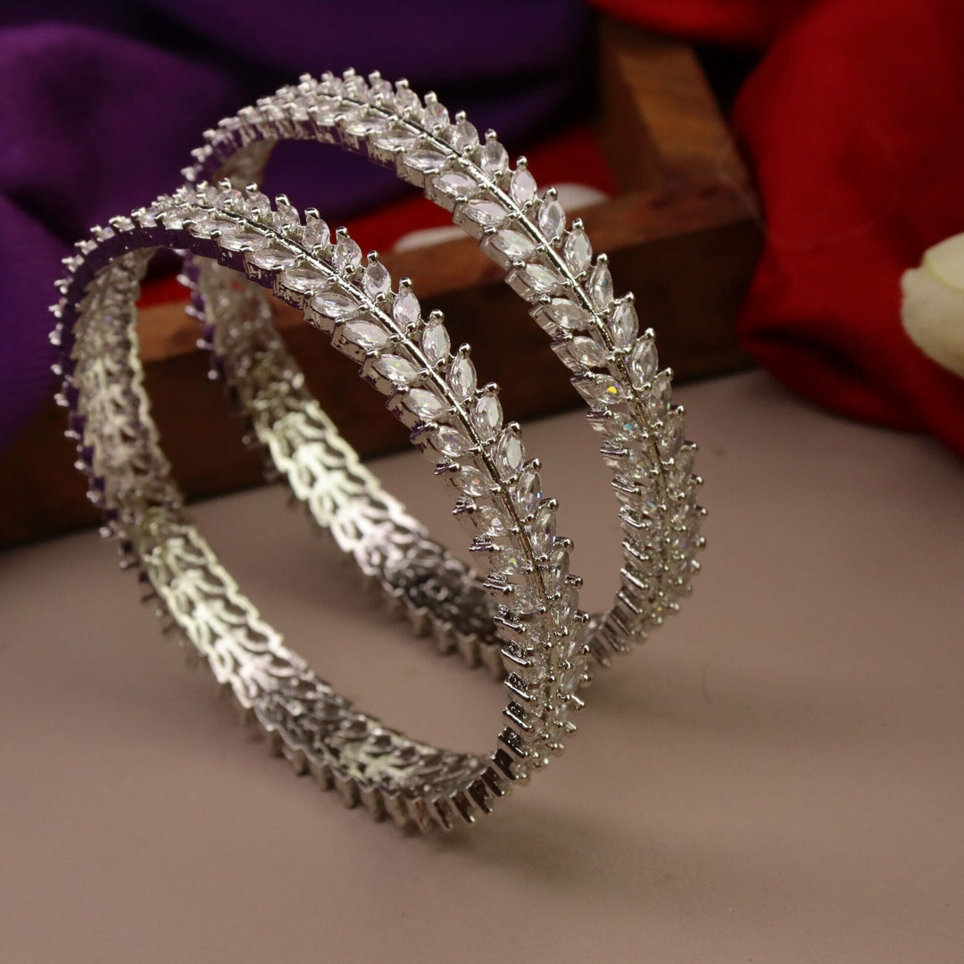 Naina Silver AD Bangles