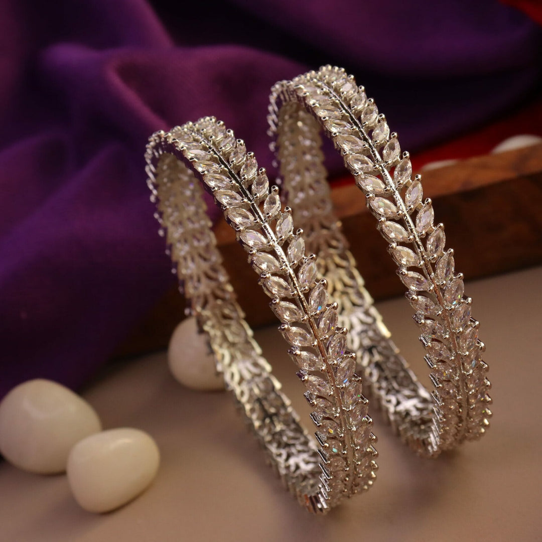 Naina Silver AD Bangles