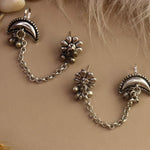 Load image into Gallery viewer, Silver Earring With Ear Cuff
