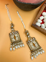 Load image into Gallery viewer, Sumbul Moti Earring With Kaan Chain
