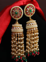 Load image into Gallery viewer, Roshan Jhumka With Pearl Latkan
